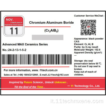 Materiale chimico esclusivo CR2ALB2 in polvere nera